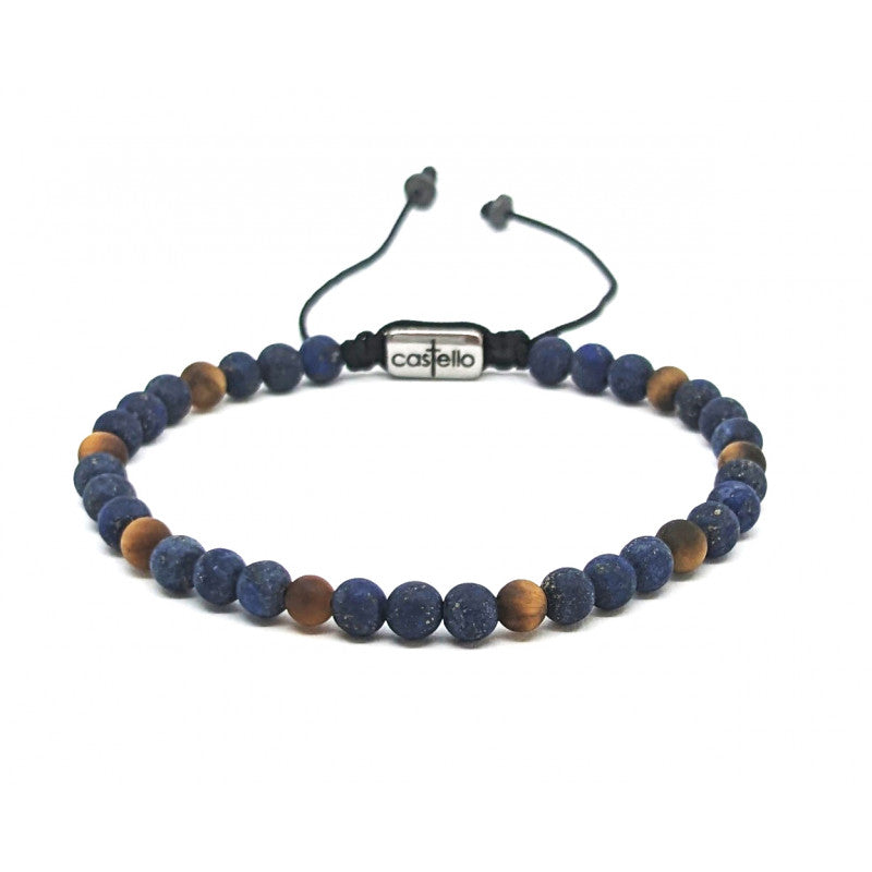 Sodalite & Tiger's Eye Gemstone Bracelet, 4mm | Castello Jewels