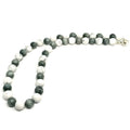 Eagle's Eye & Howlite Necklace, Sterling Silver, 10mm | Castello Jewels
