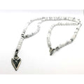 Howlite Rosary Necklace, Arrowhead Pendant, Black Cord, 6mm | Castello Jewels