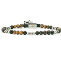 Tiger's Eye & Onyx Bracelet for Men, Handmade, 4mm | Castello Jewels