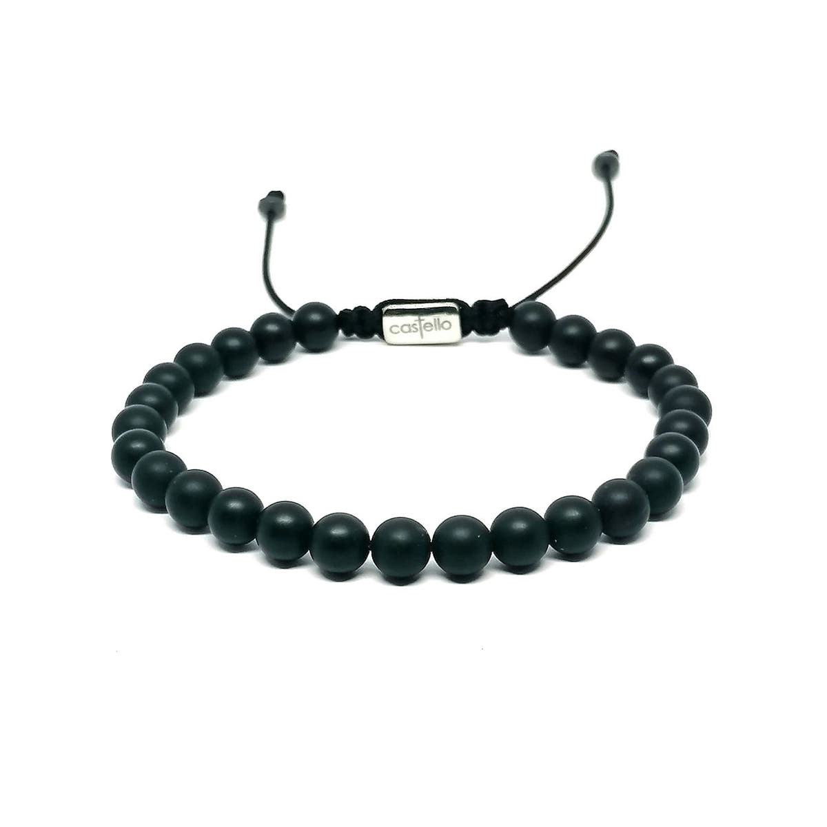 Matte Onyx Bracelet, Waterproof, view 2, 6mm | Castello Jewels