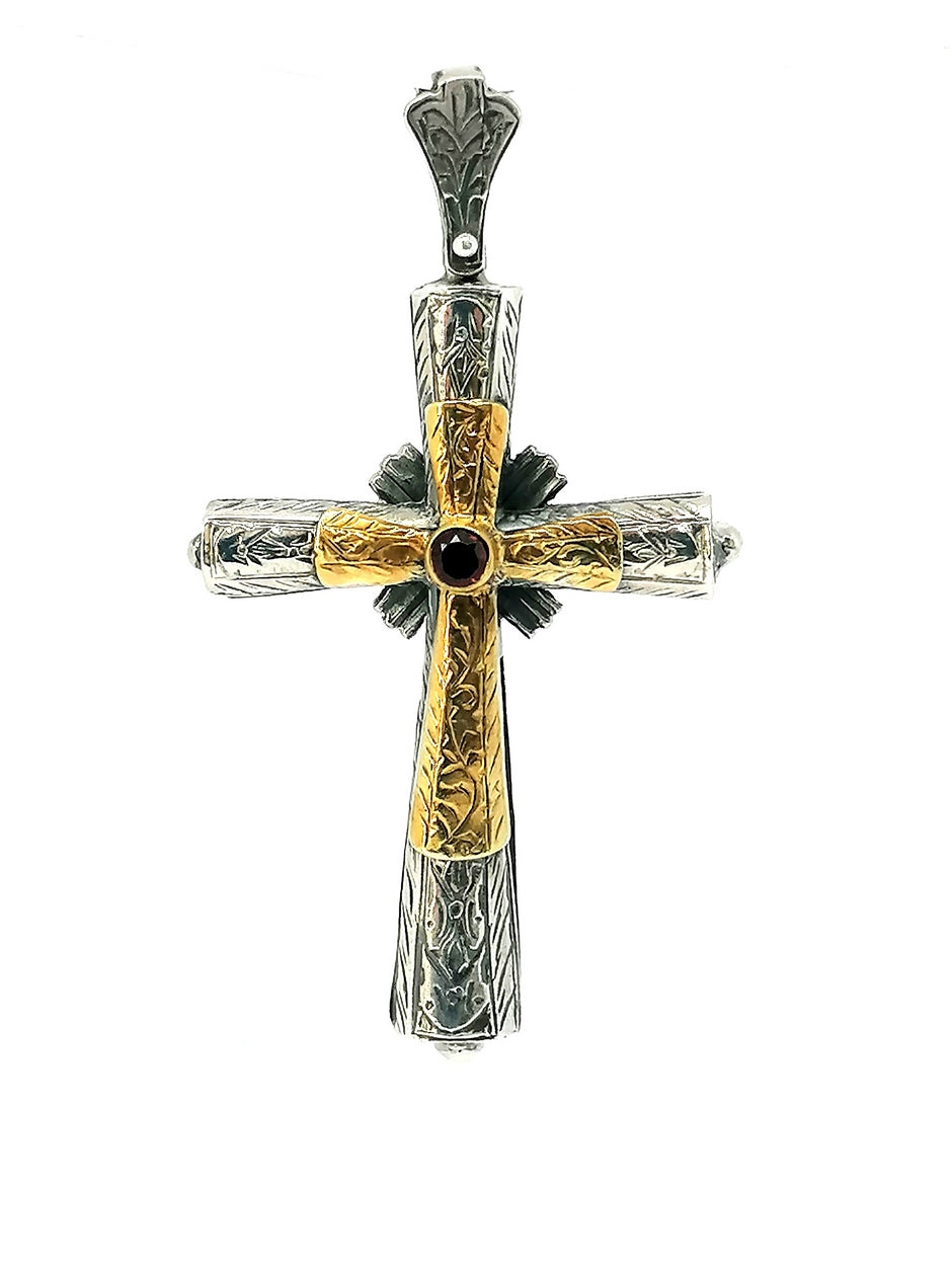 Byzantine Cross Pendant 925 silver | Castello Jewels