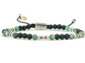 Silver bracelet Earth, Onyx African Turquoise stone 4mm | Castello Jewels