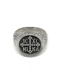 Mens Silver Ring Jesus Win | Castello Jewels