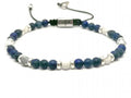 Hand Made Bracelet Silver 925 Classic, Sodalite, Howlite, stone 4mm | Castello Jewels
