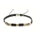Spectrolite & Obsidian Gemstone Bracelet, 4x9mm | Castello Jewels