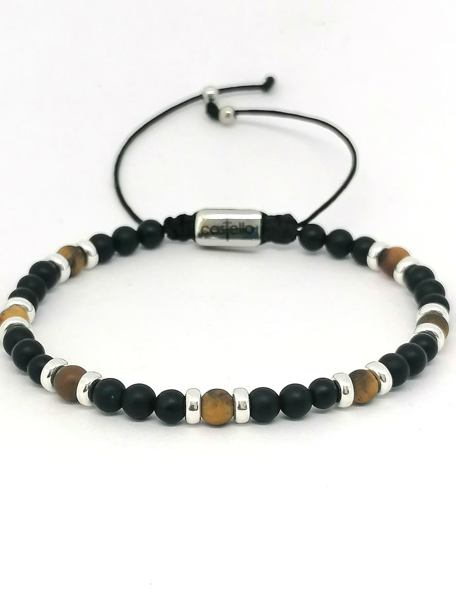 Classic Matte Onyx & Tiger's Eye, Timeless Everyday Wear, 4mm, view 2 | Castello Jewels