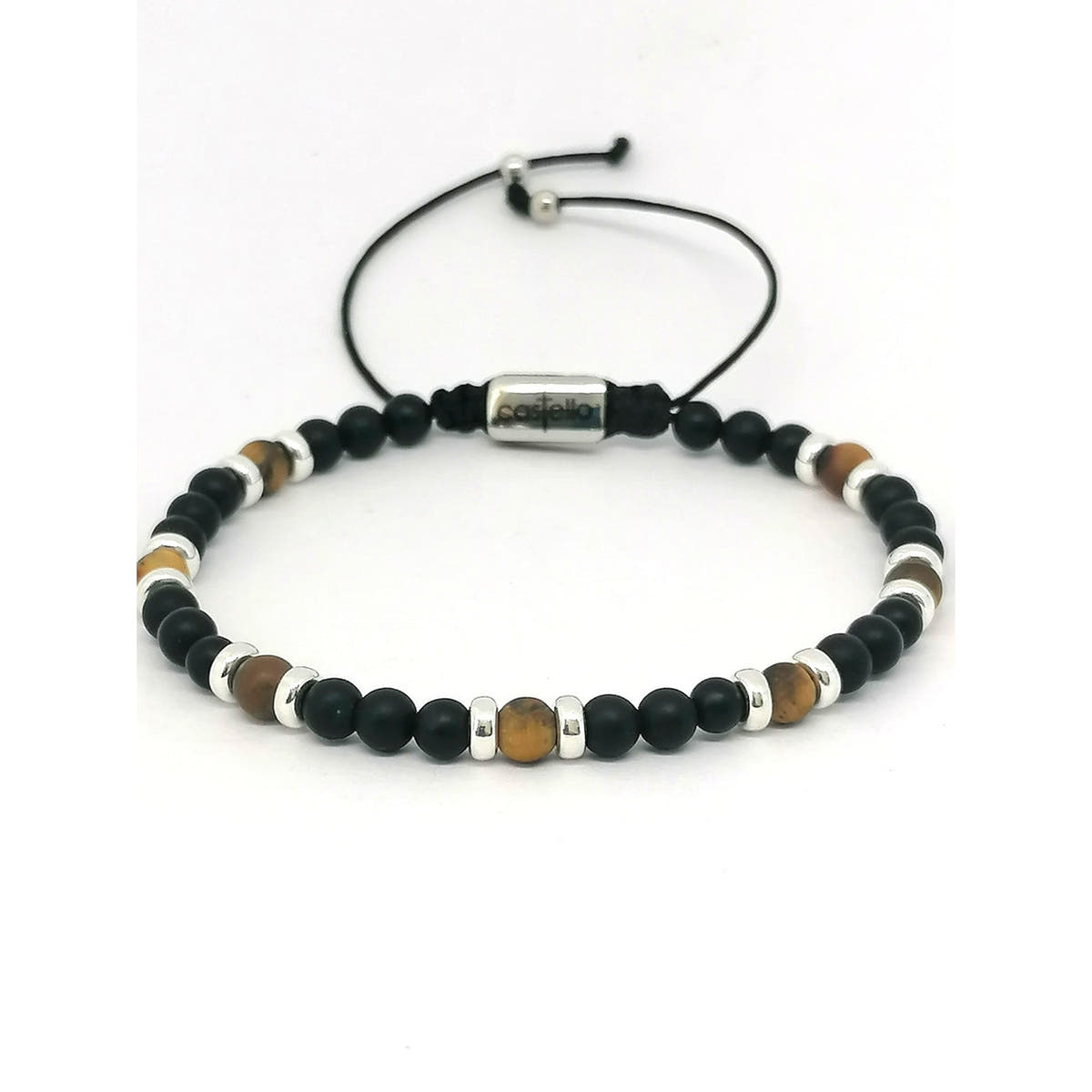 Classic Matte Onyx & Tiger's Eye, Timeless Everyday Wear, 4mm, view 2 | Castello Jewels