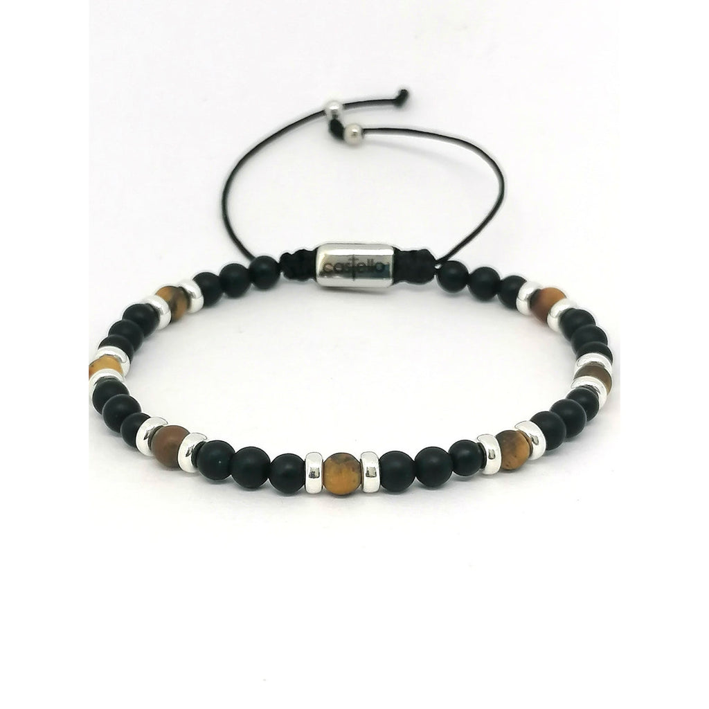 Classic Matte Onyx & Tiger's Eye, Timeless Everyday Wear, 4mm, view 2 | Castello Jewels