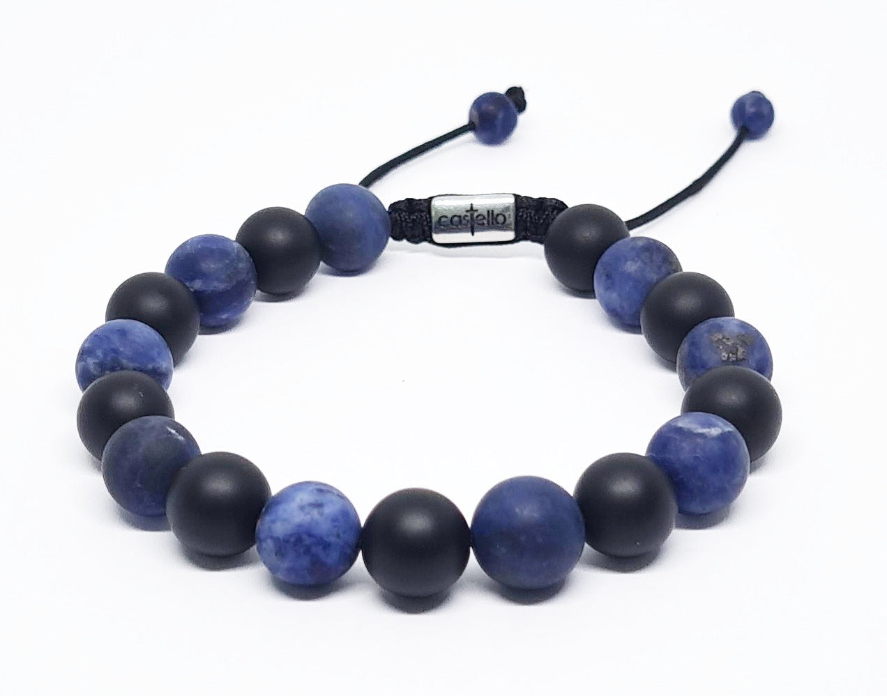 Hand Made Bracelet Sodalite, Onyx mat stone 10mm | Castello Jewels