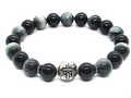 Bracelet Chic 925 Silver, Eagle Eye stone 10mm | Castello Jewels