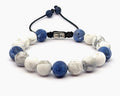 Hand Made Bracelet Howlite, Sodalite stone 10mm | Castello Jewels