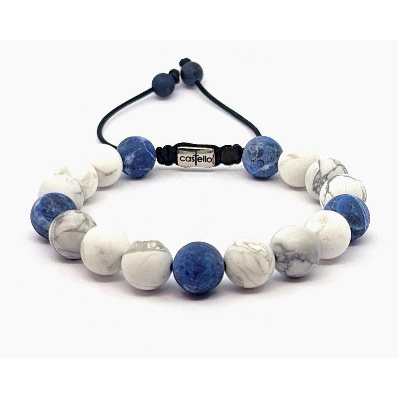 Howlite & Sodalite Stacking Bracelet, 10mm | Castello Jewels
