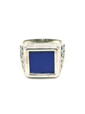 Mens Silver Ring Lapis Lazuli | Castello Jewels