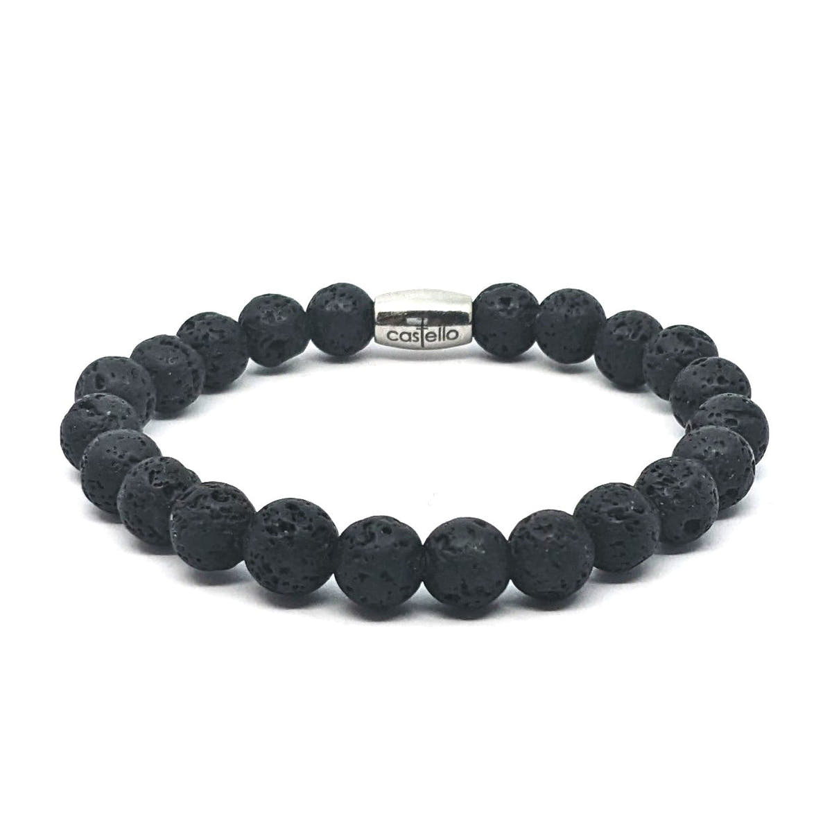 Lava Stone Everyday Bracelet, 8mm, view 2 | Castello Jewels