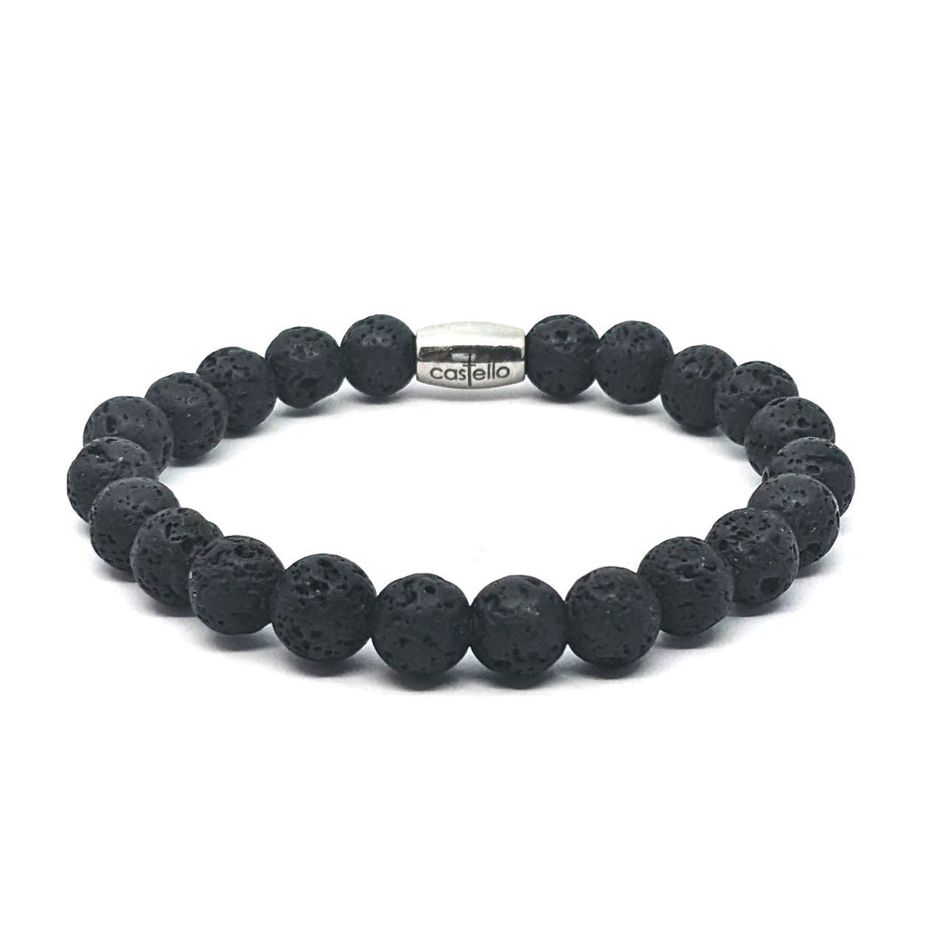 Lava Stone Everyday Bracelet, 8mm, view 2 | Castello Jewels