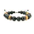 Polished Onyx & Tiger's Eye Stacking Bracelet, 10mm | Castello Jewels