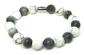 Hand Made Bracelet Eagle Eye, Howlite 10mm stone | Castello Jewels