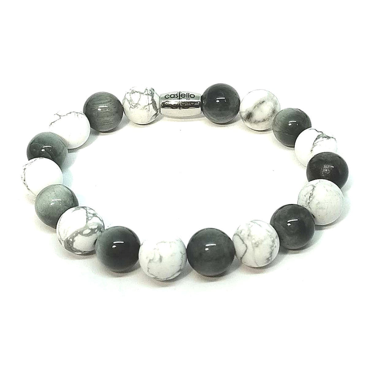 Eagle's Eye & Howlite Beaded Bracelet, 10mm | Castello Jewels