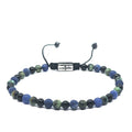 Sodalite, Onyx & African Turquoise Bracelet, 4mm | Castello Jewels