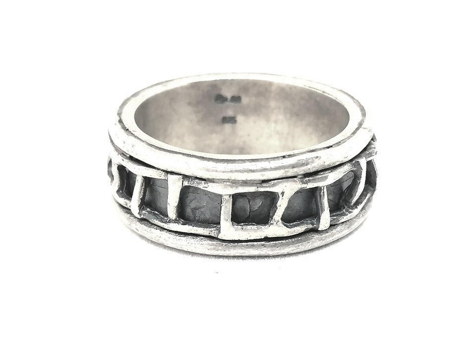 Mens Silver Ring — view 3 | Castello Jewels