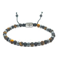 Tiger's Eye, Onyx & Hematite Stacking Bracelet, 4mm | Castello Jewels