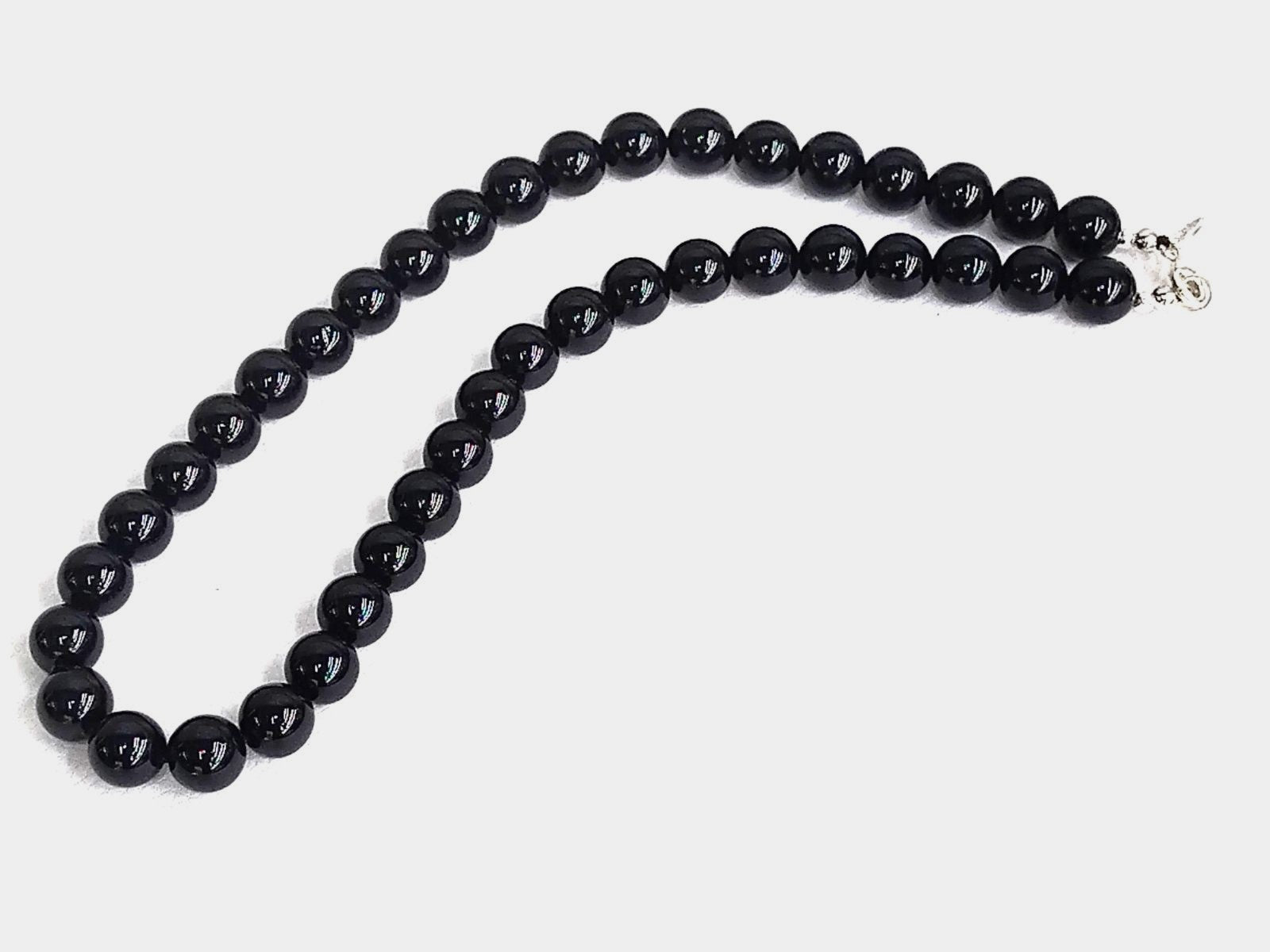 Hand Made Necklace, Onyx stone Polish stone 10mm | Castello Jewels