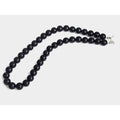 Polished Onyx Beaded Necklace, 10mm | Castello Jewels