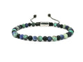 Hand Made Bracelet Onyx Mat, Sodalite, African Turquoise stone of 4mm. | Castello Jewels