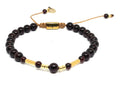 Hand Made Silver Gold Plated 925 Bracelet Garnet stone 6mm | Castello Jewels