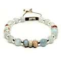 Classic Aquamarine & Snakeskin Jasper, Timeless, 8mm | Castello Jewels