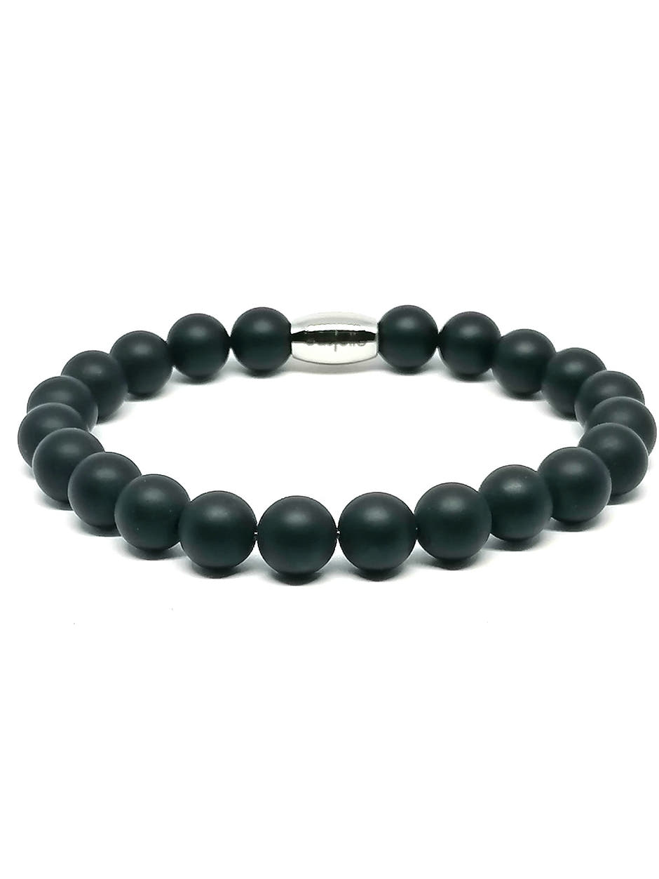 Matte Onyx Unisex Bracelet, 8mm, view 3 | Castello Jewels