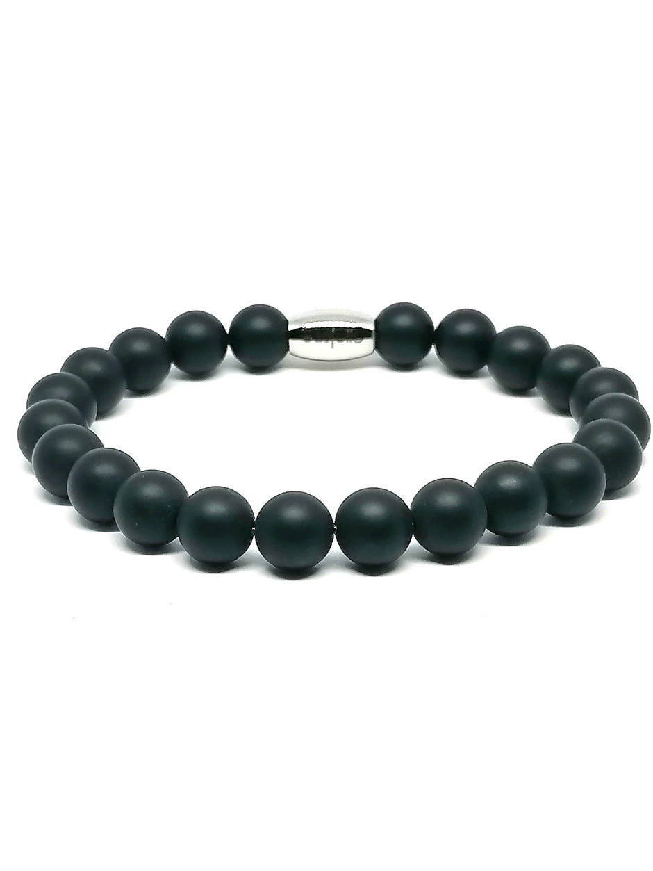 Hand Made Bracelet, Onyx Mat 8mm stone — view 3 | Castello Jewels
