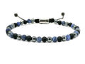 Bracelet, Onyx, Sodalite and Hemitate stones 4mm | Castello Jewels