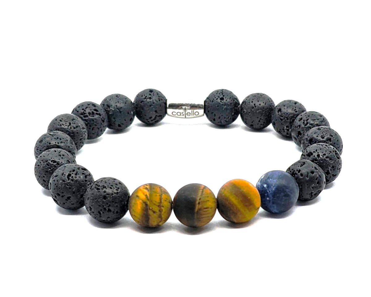Lava Stone Everyday Bracelet, 10mm, view 2 | Castello Jewels