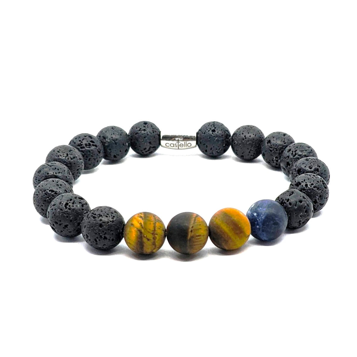 Lava Stone Everyday Bracelet, 10mm, view 2 | Castello Jewels