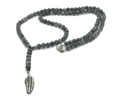 925 silver Beaded Rosario, Labradorite stone of 6mm | Castello Jewels