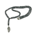 Labradorite Beaded Necklace, Sterling Silver, 6mm | Castello Jewels