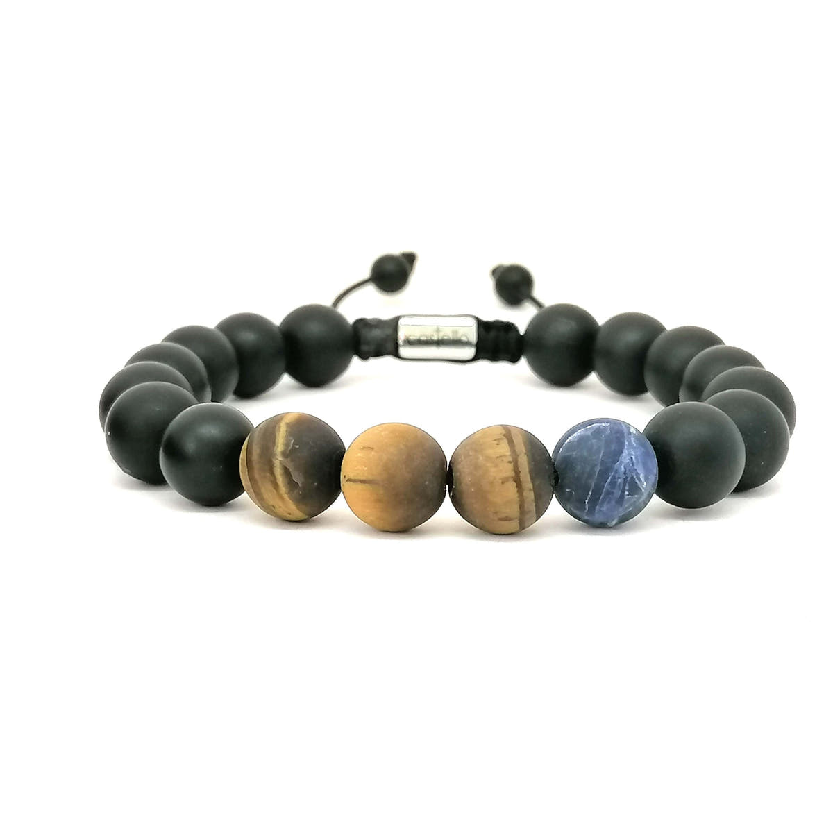 Tiger's Eye, Onyx & Sodalite Everyday Bracelet, 10mm | Castello Jewels