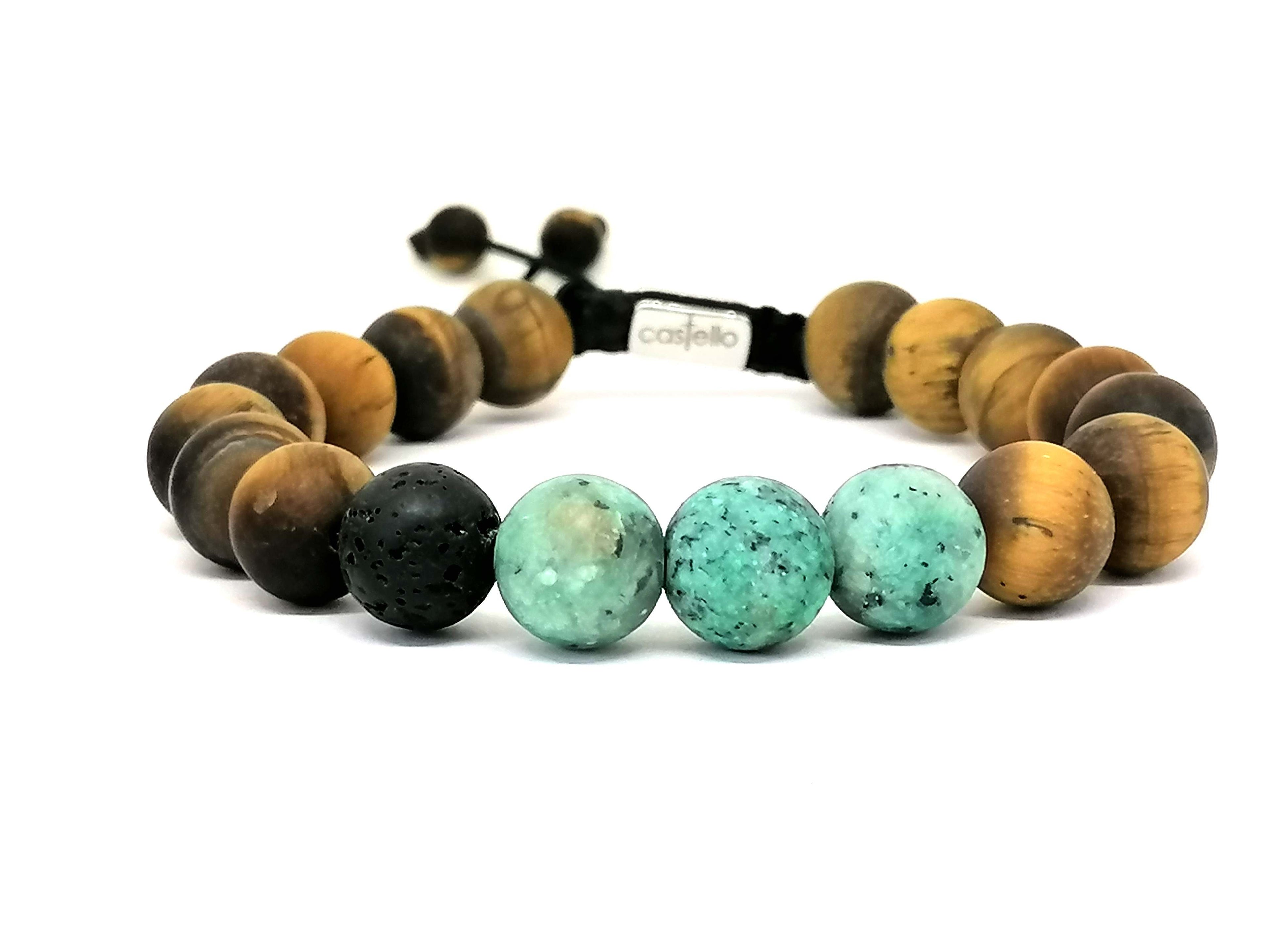 Bracelet Tigers Eye, 10mm stone | Castello Jewels