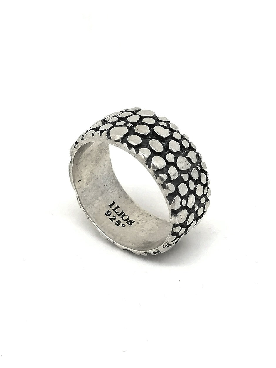 Mens Silver Ring Stones — view 2 | Castello Jewels