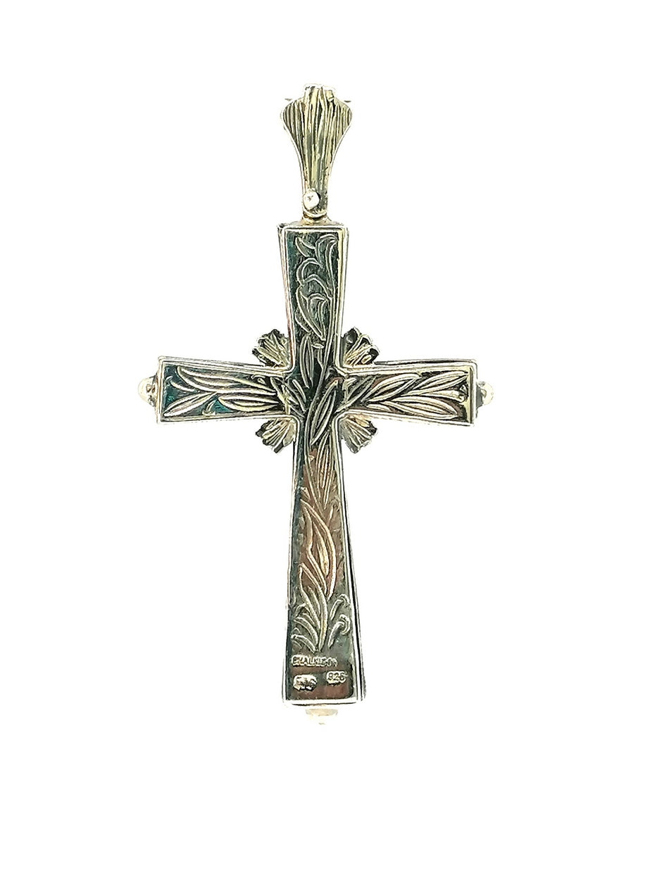 Byzantine Cross Pendant 925 silver — view 3 | Castello Jewels
