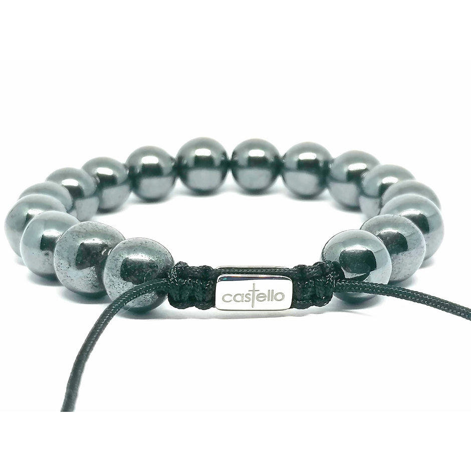 Hematite Everyday Bracelet, 10mm, view 3 | Castello Jewels