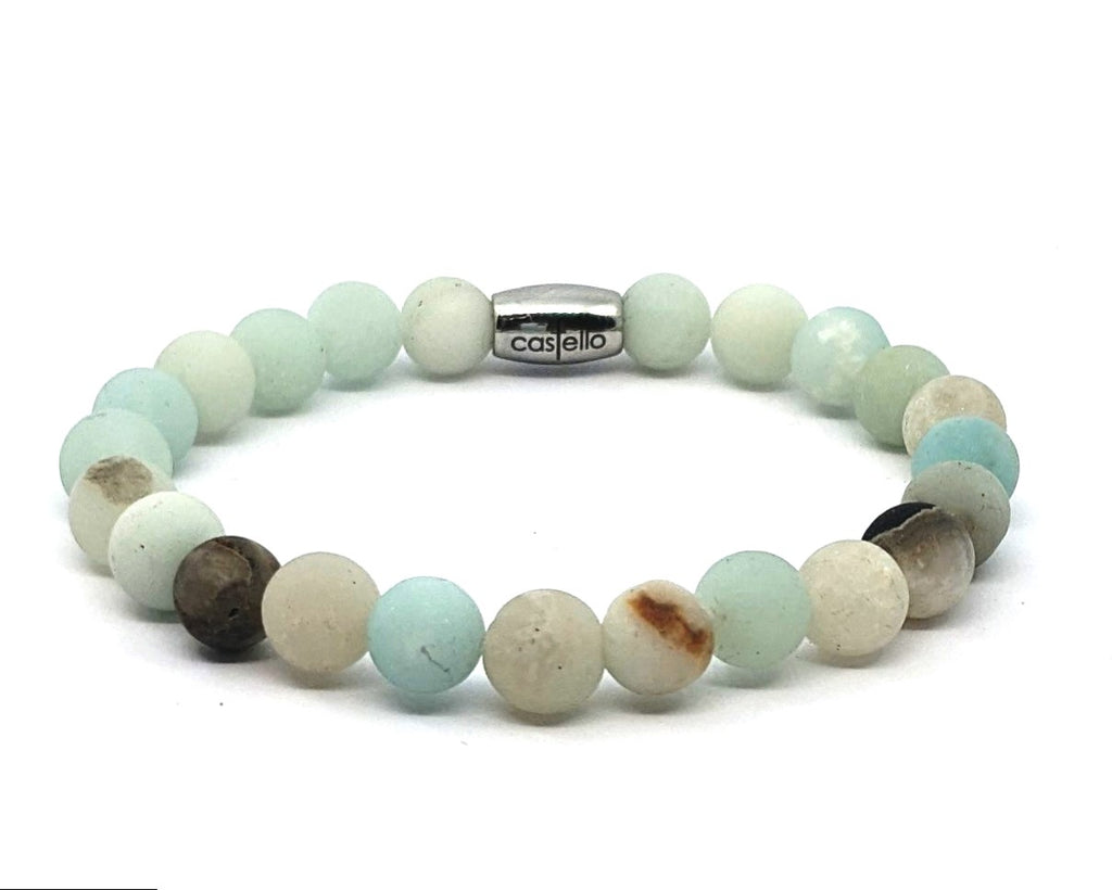 Gemstone Bracelet Amazonite, stone 8mm — view 2 | Castello Jewels