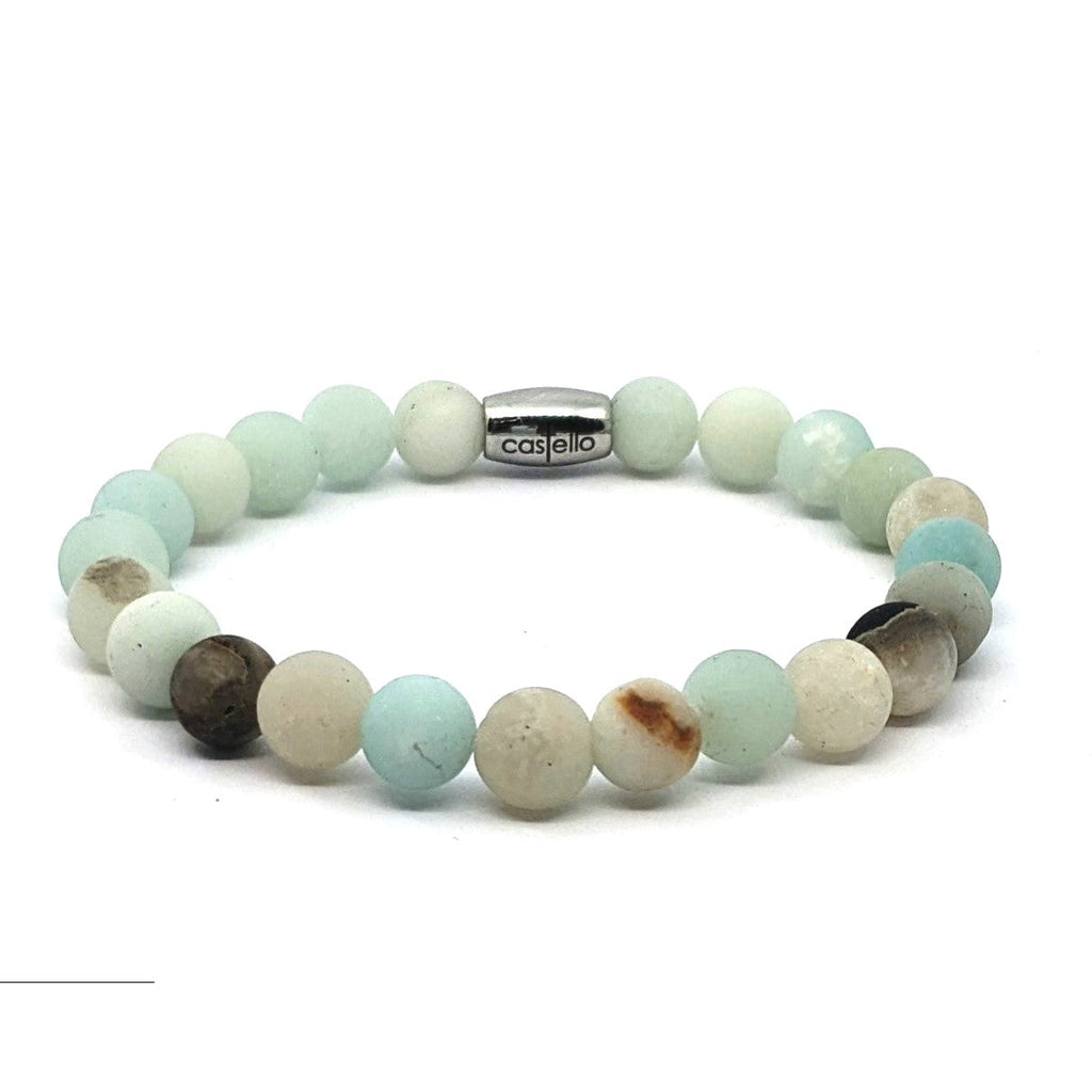 Amazonite Unisex Bracelet, 8mm, view 2 | Castello Jewels