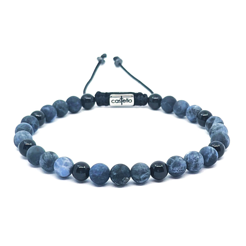 Sodalite & Onyx Bracelet, Polished, 6mm | Castello Jewels