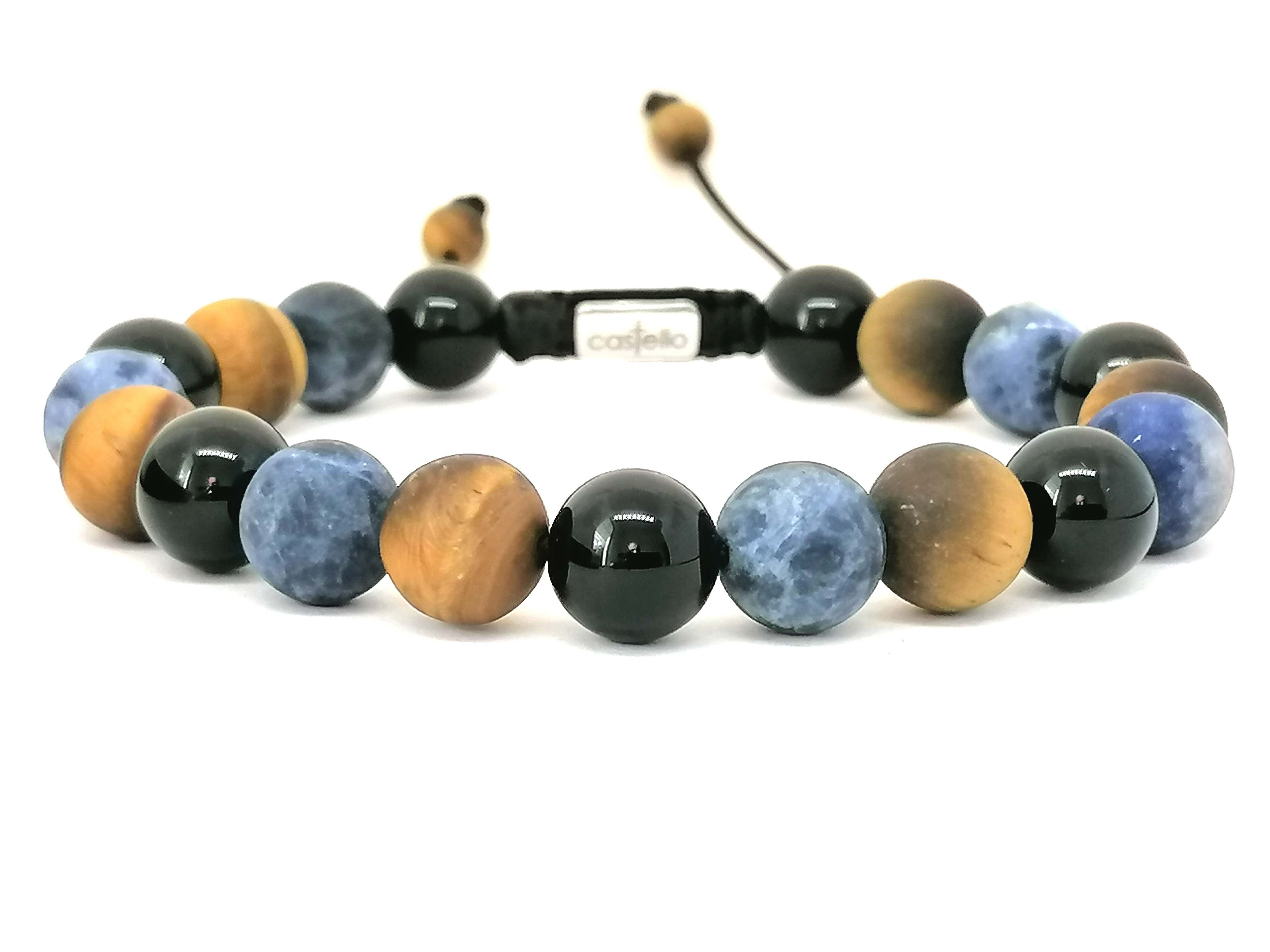 Bracelet Onyx, Sodalite, Tiger's Eye10mm stone | Castello Jewels