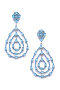 Evening silver earrings | Castello Jewels