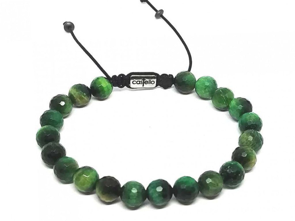 Cat's Eye faceted, Green, Bracelet, 8mm | Castello Jewels