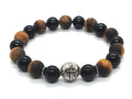 Bracelet Chic 925 Silver, Tigers Eye stone 10mm | Castello Jewels